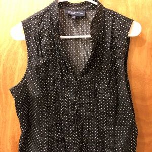 Polka dot sleeveless top